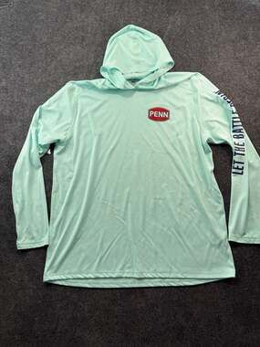 Penn Fishing Performance Sun Hoodie Mint Green Size 2XL
